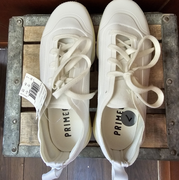 NWT Adidas x Stella Mc Cartney Treino White Sneakers Size 7 - Picture 8 of 11
